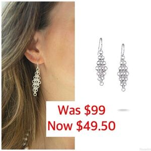 Opulenza chain mail earrings 0.925 sterling